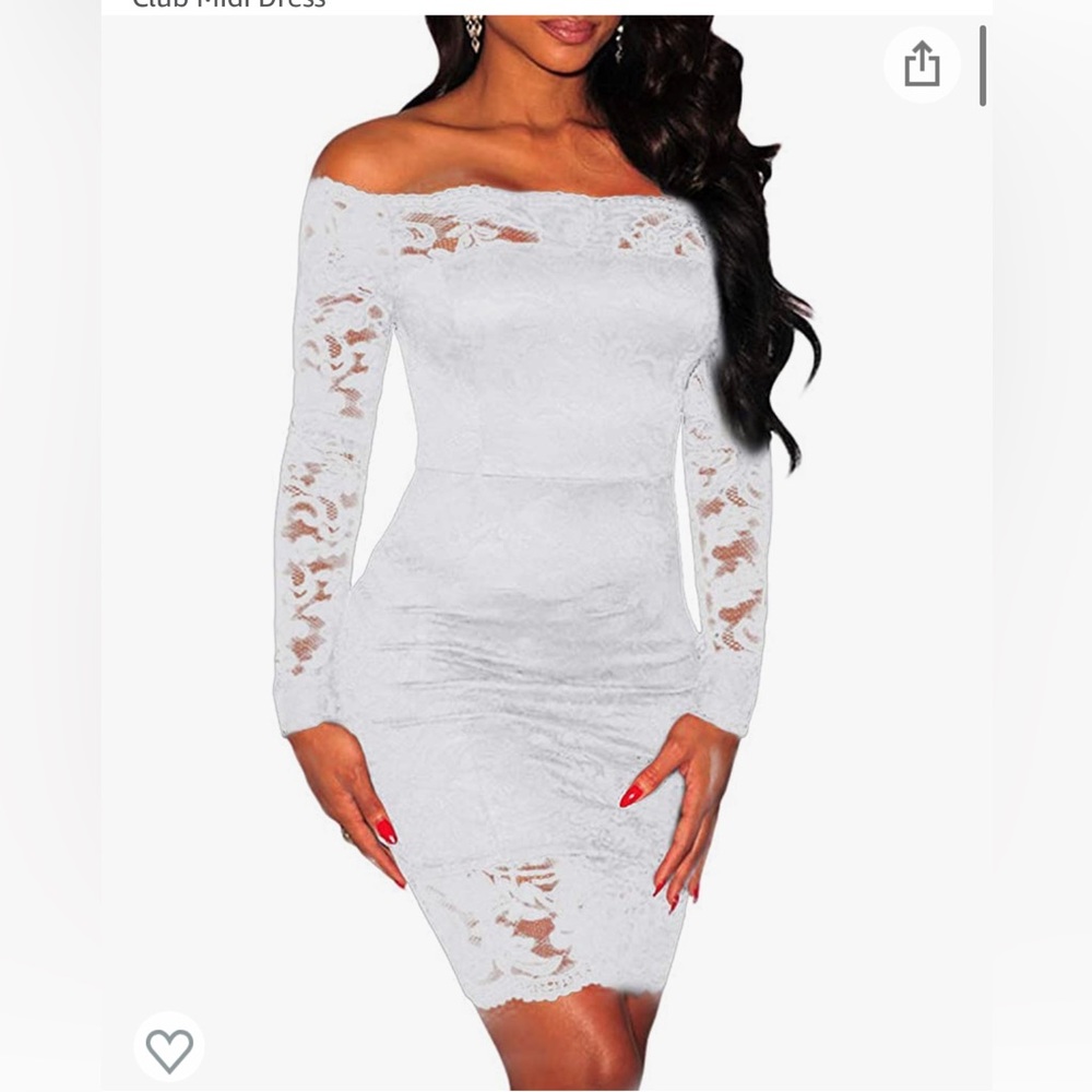 White lace dress small midi